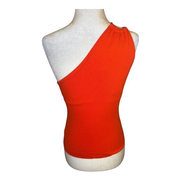NEW The‎ Range Women's Small One-Shoulder Orange Tank Top NWT - Picture 4 of 9